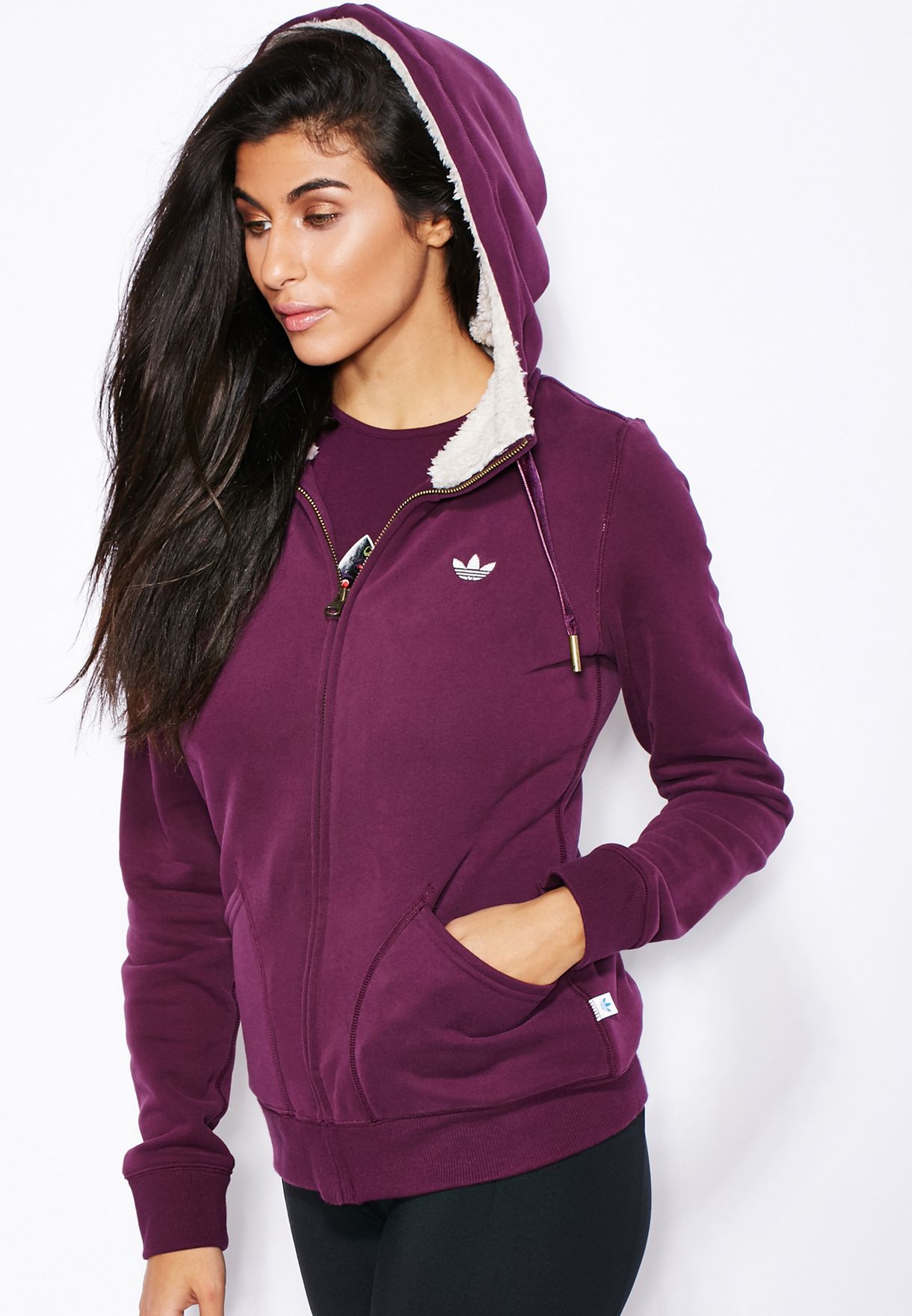 adidas originals zip hoodie women's