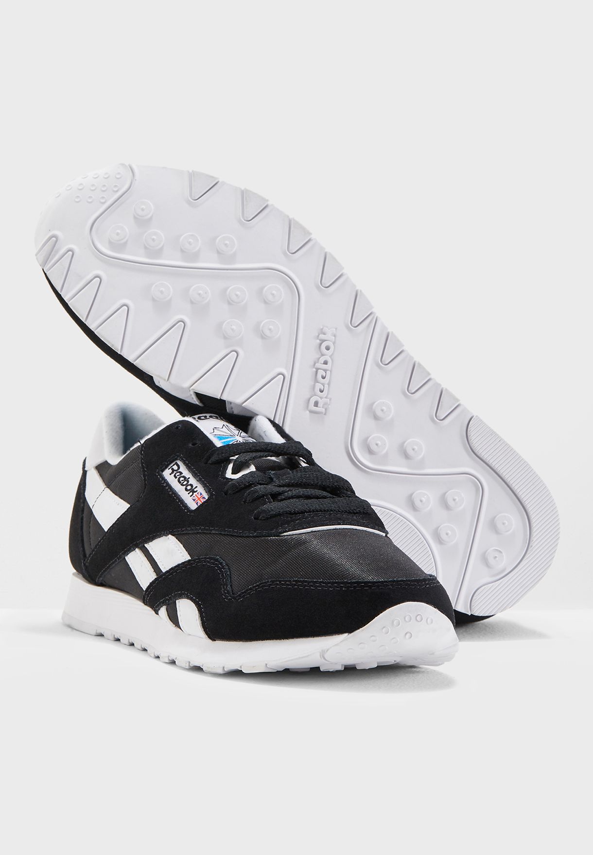 reebok black classic nylon