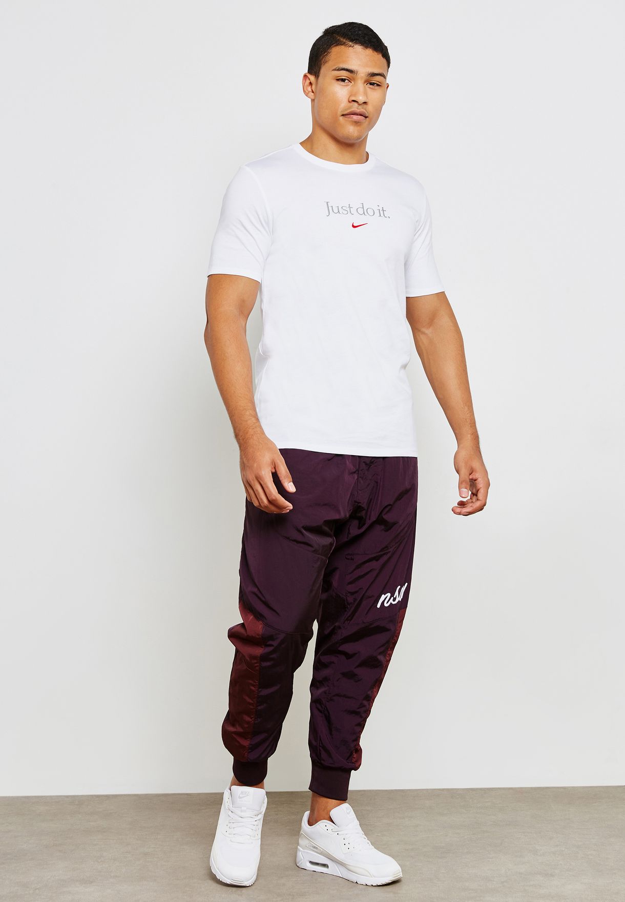 Nike burgundy NSW Sweatpants for Men 
