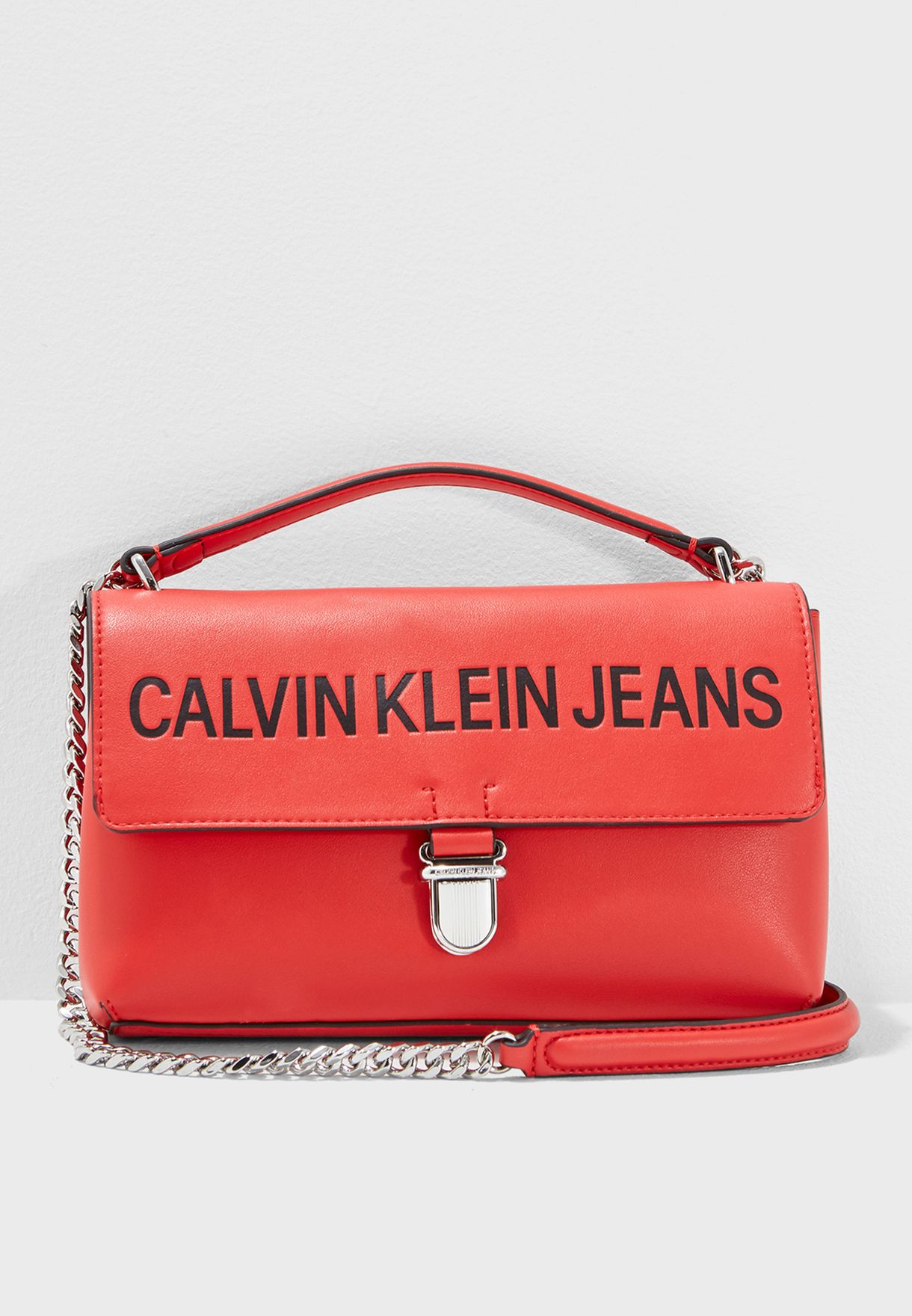 calvin klein red handbag