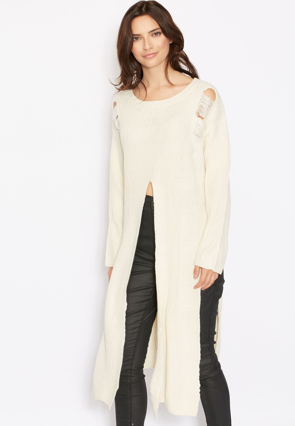 white longline jumper
