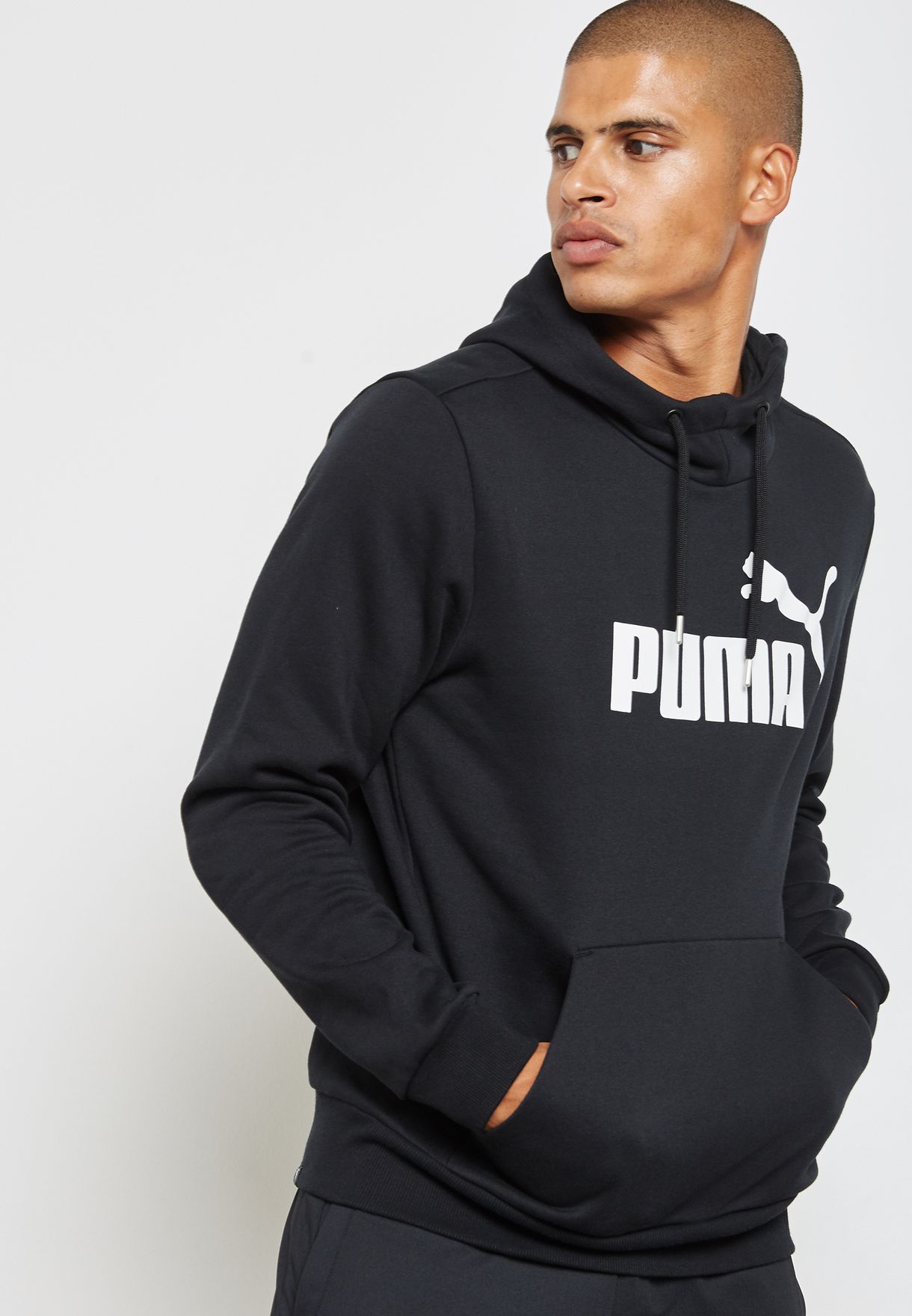 puma men's essential logo hoodie