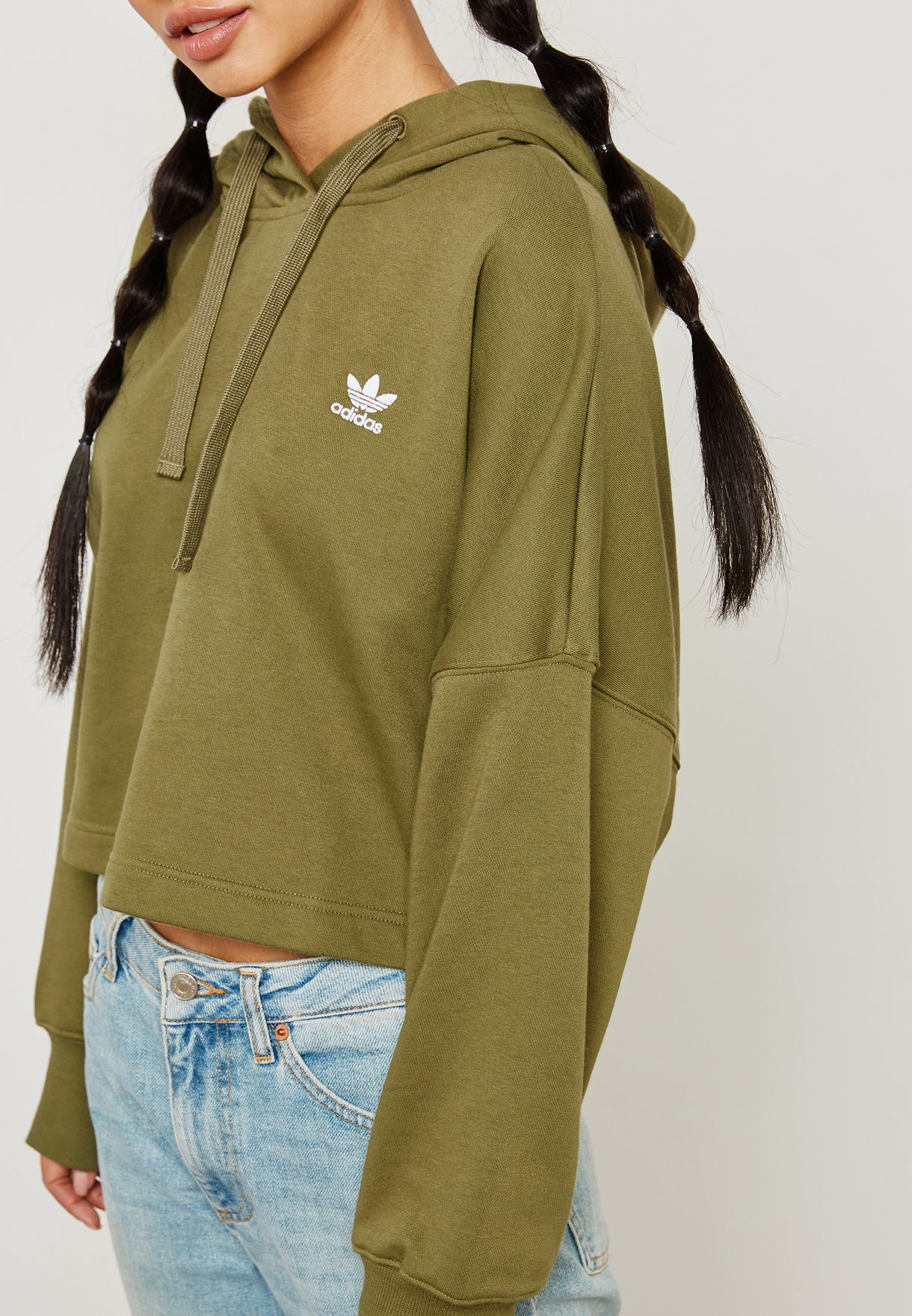 adidas styling complements cropped hoodie