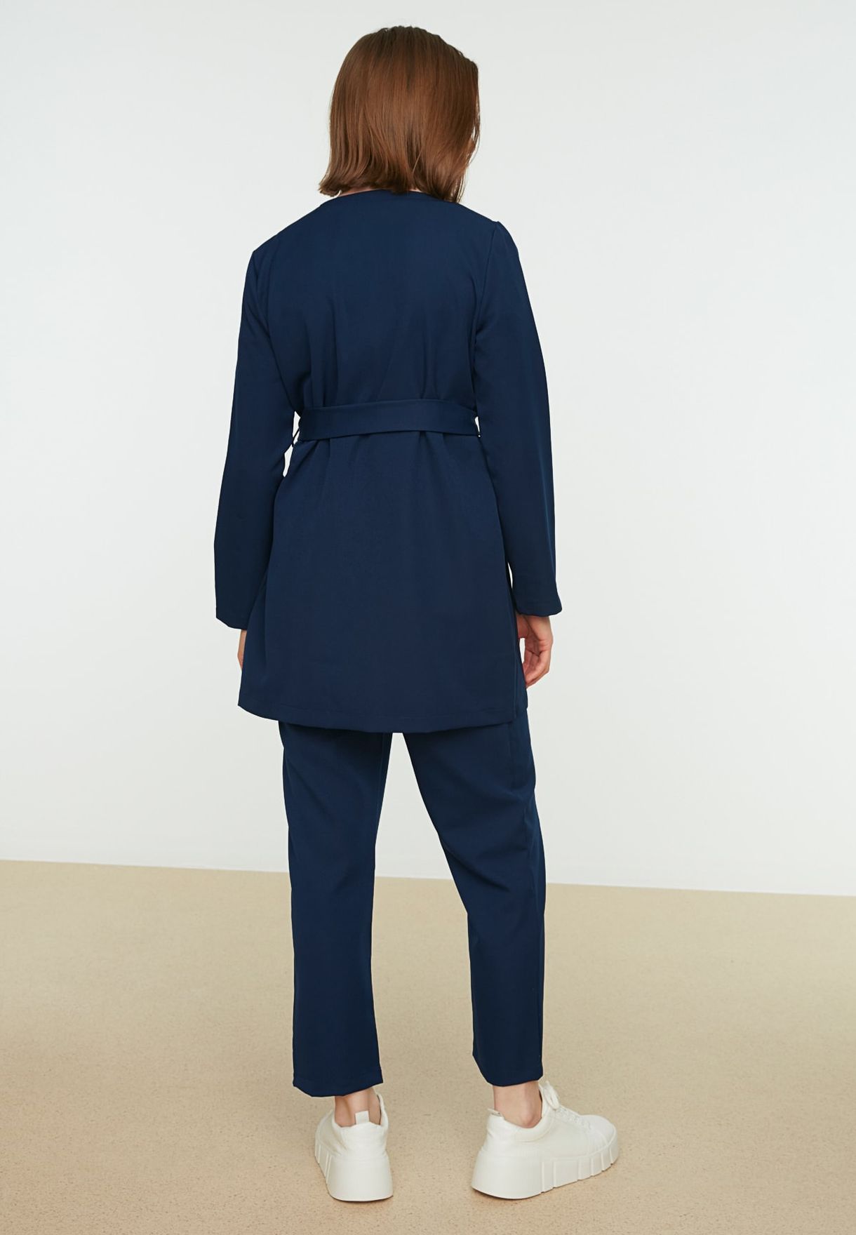 Double Breasted Wrap Jacket & Pants Set