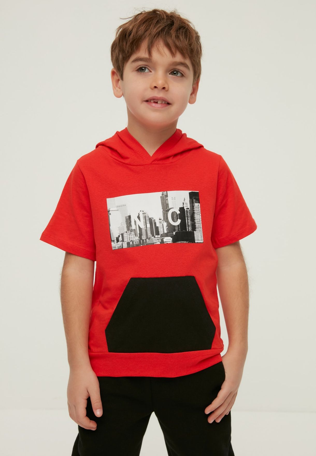 Kids Graphic Hooded T-Shirt