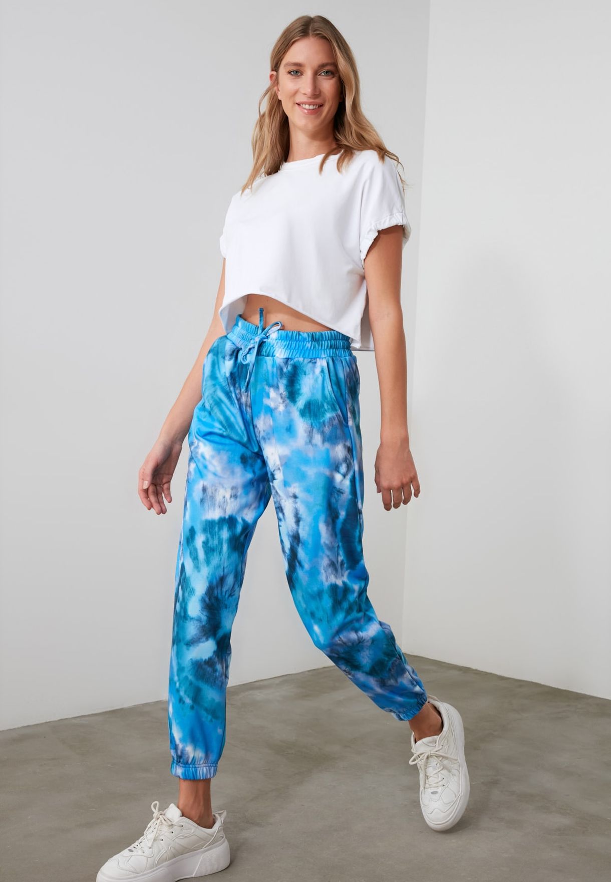 tie dye blue sweatpants