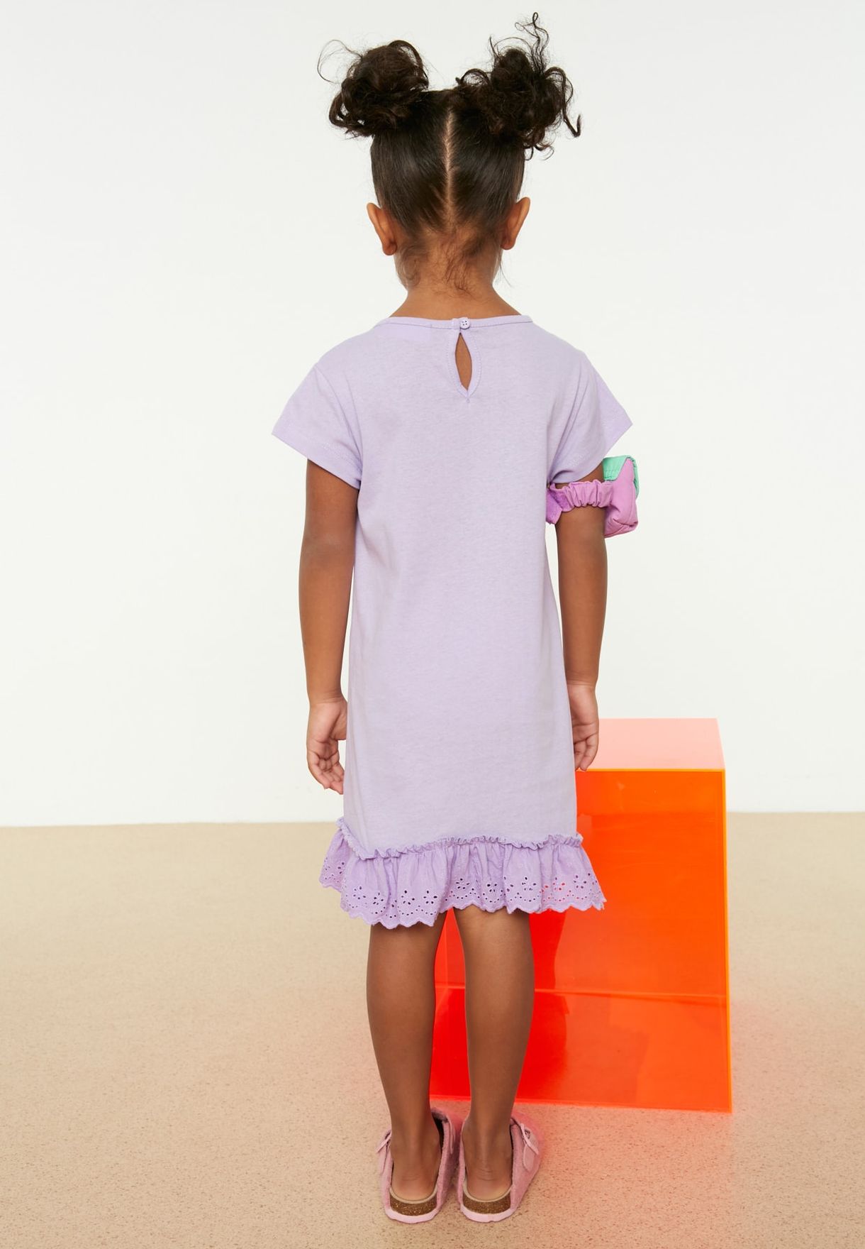 Kids Embroidered Detail Dress