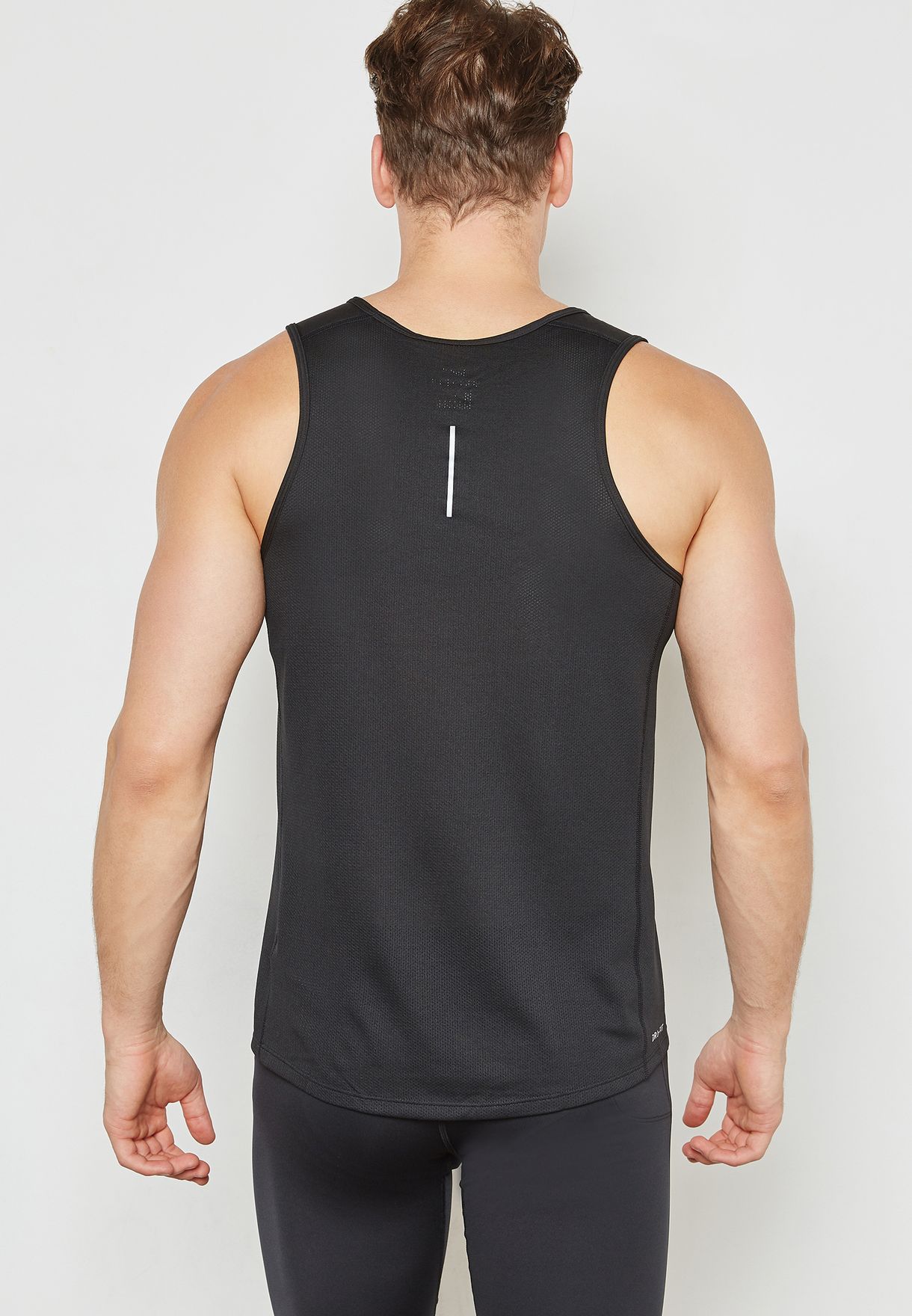 Buy Nike black Dri-FIT Miler Vest for Men in Dubai, Abu Dhabi