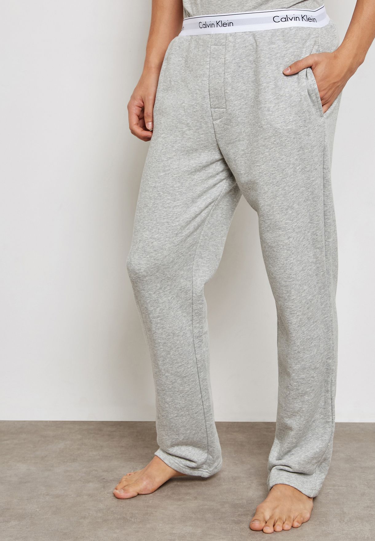 Buy Calvin Klein grey Essential Sweatpants for Men in Riyadh, Jeddah