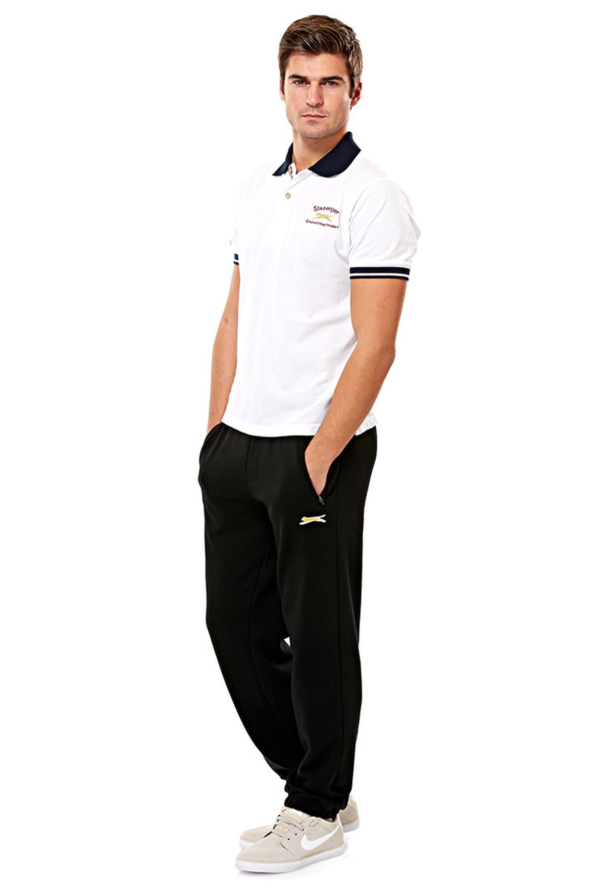 slazenger cuffed fleece jogging pants mens