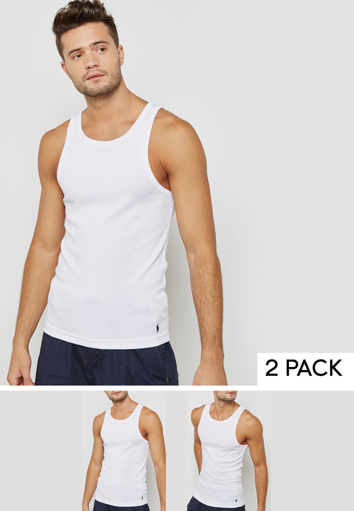 Buy Polo Ralph Lauren white 2 Pack T-Shirts for Men in Kuwait city, other  cities