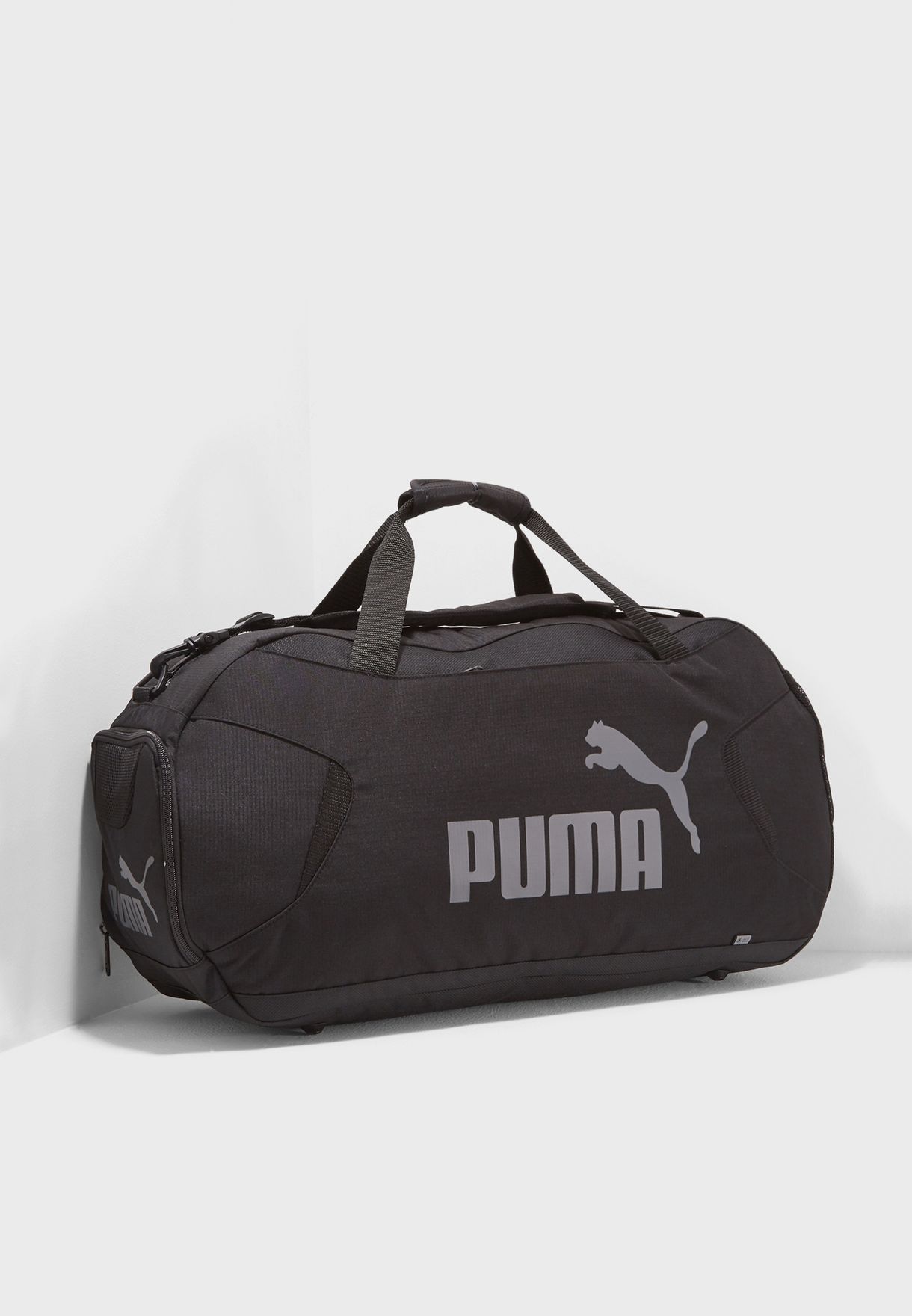 Buy Puma Black Gym Duffle Bag for Men 