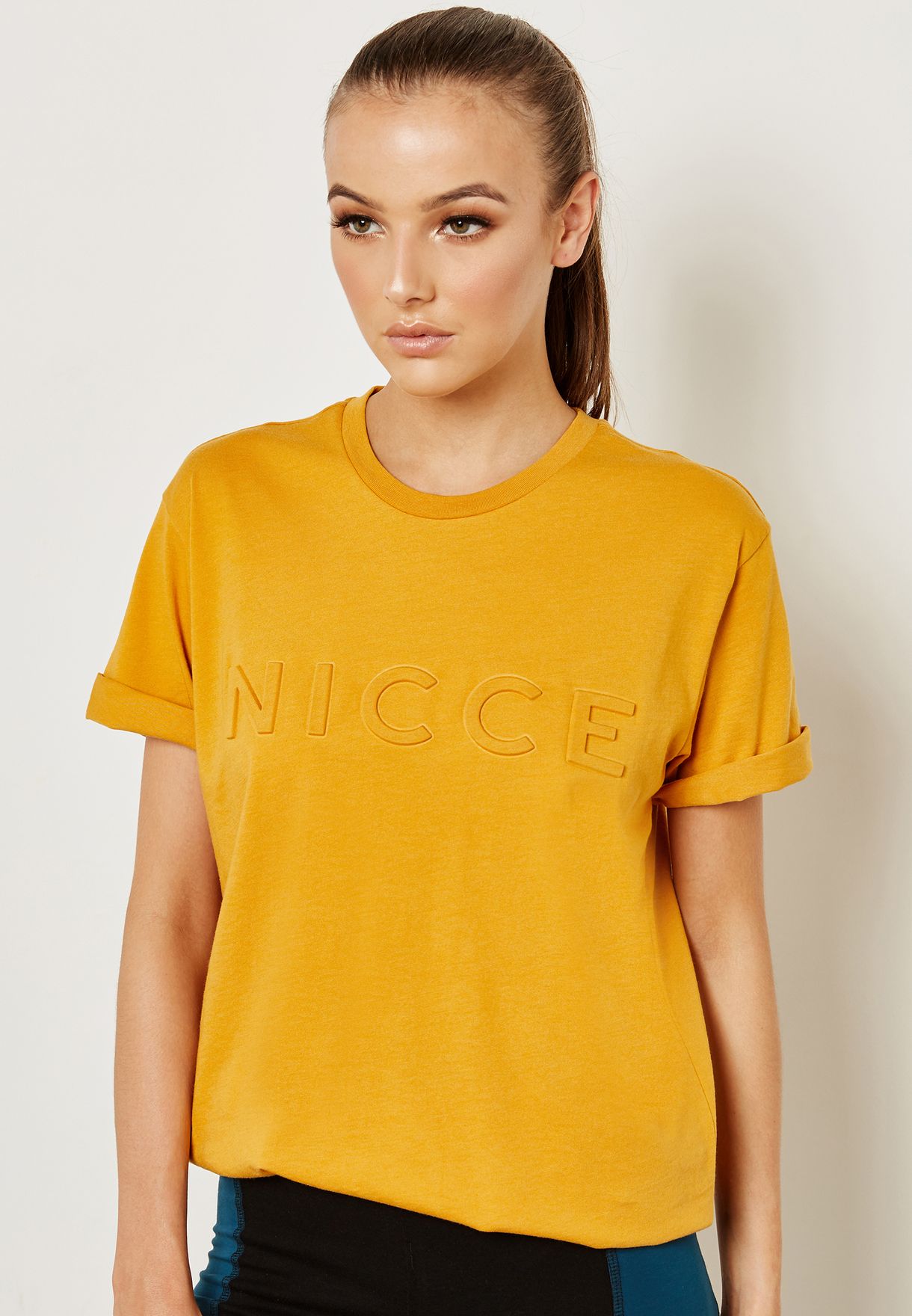 yellow nicce t shirt