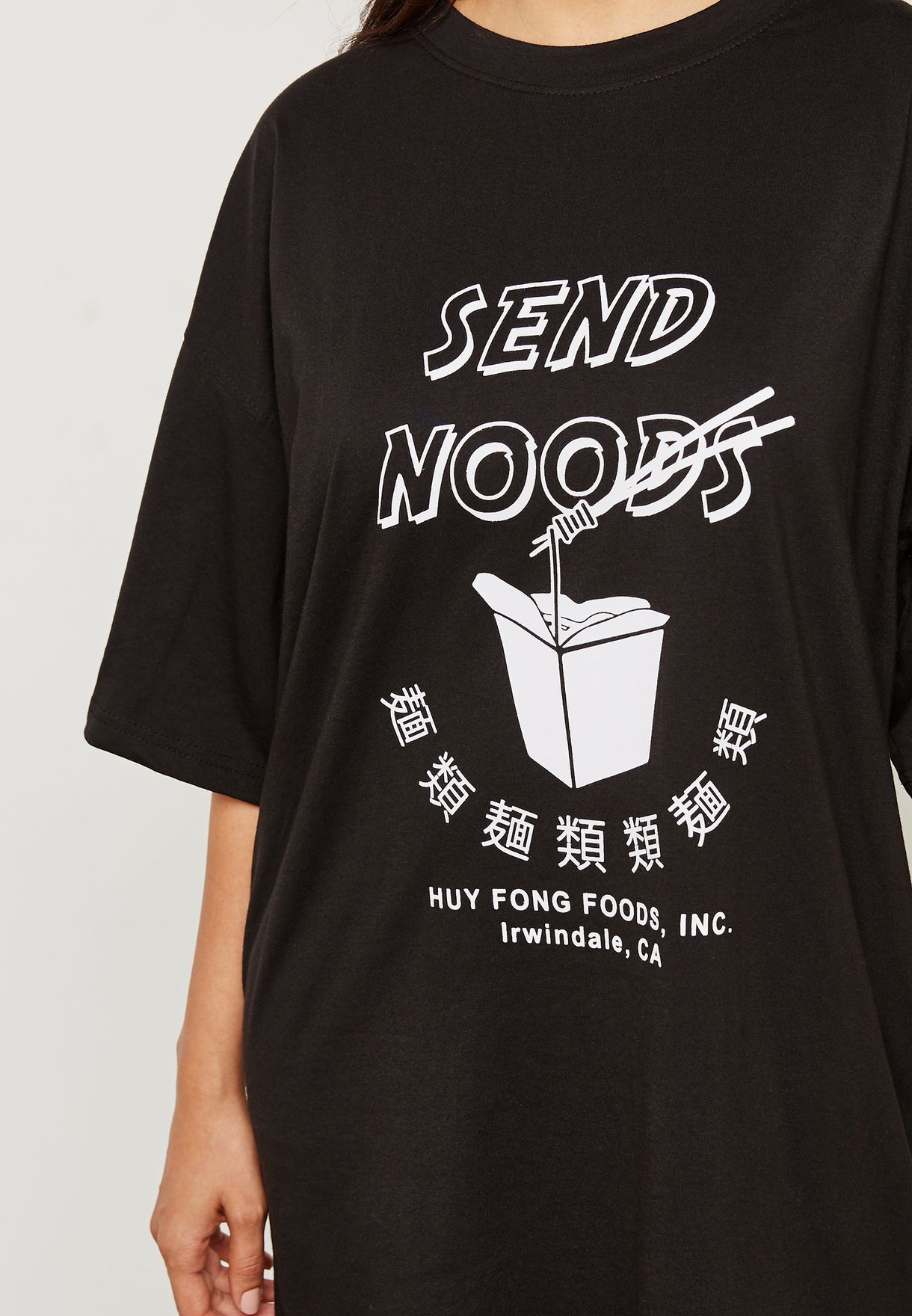 send noods t shirt dress