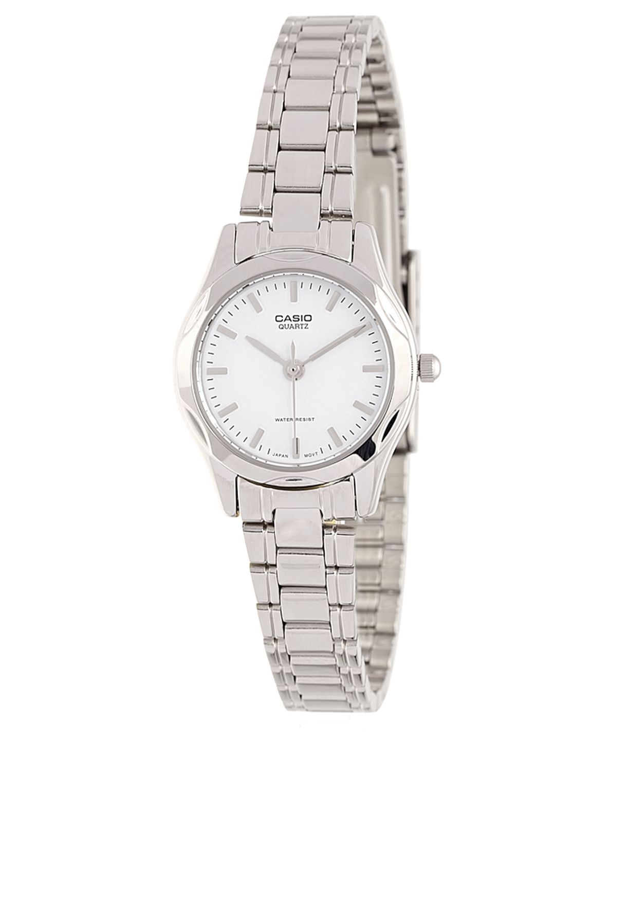 casio analogue silver watch