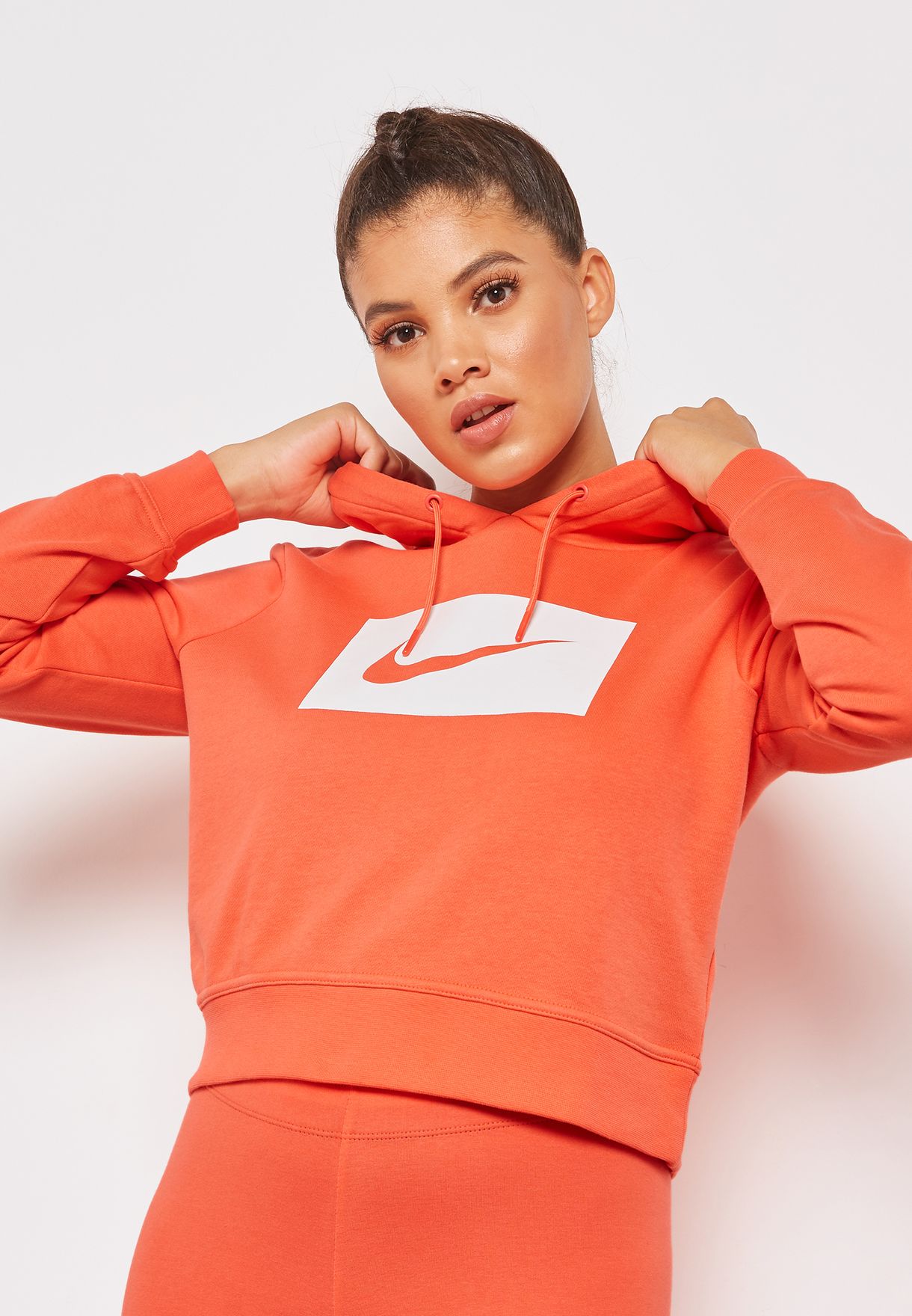 nike orange hoodie women's