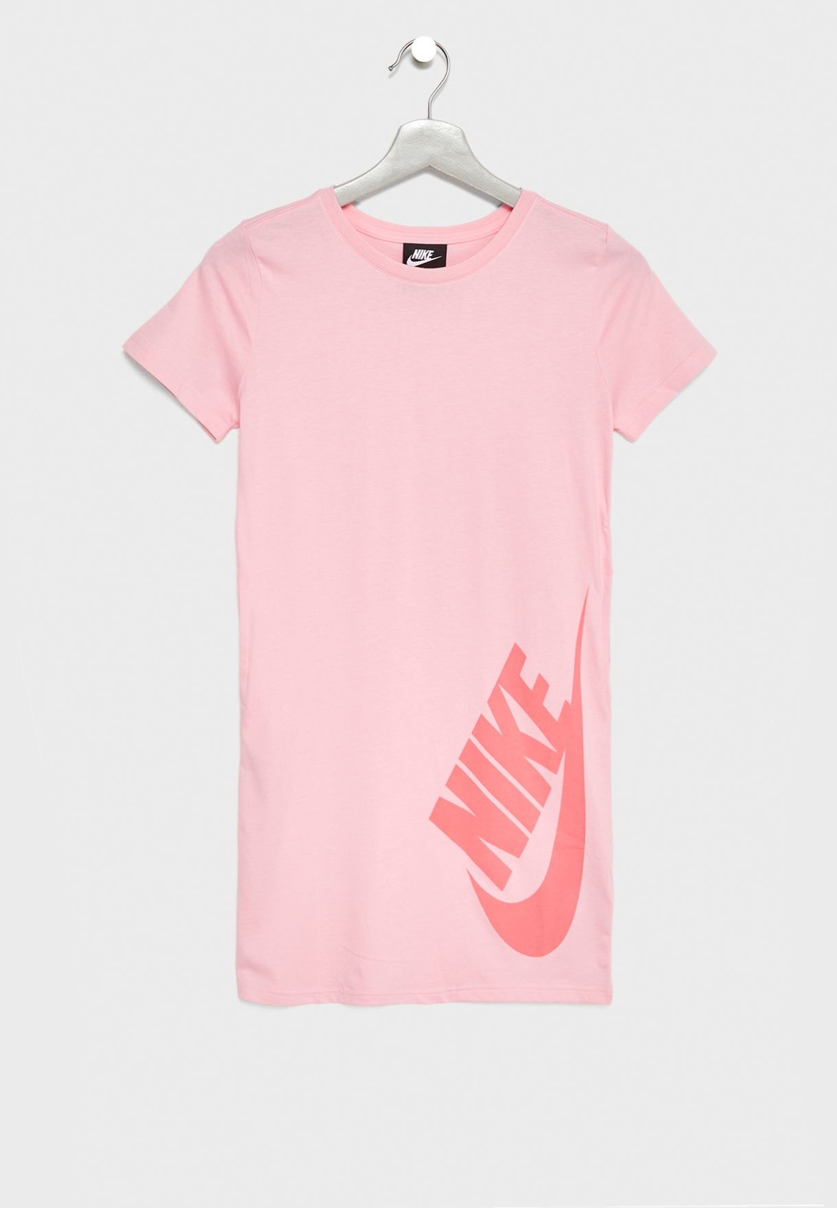 pink nike t shirt dress