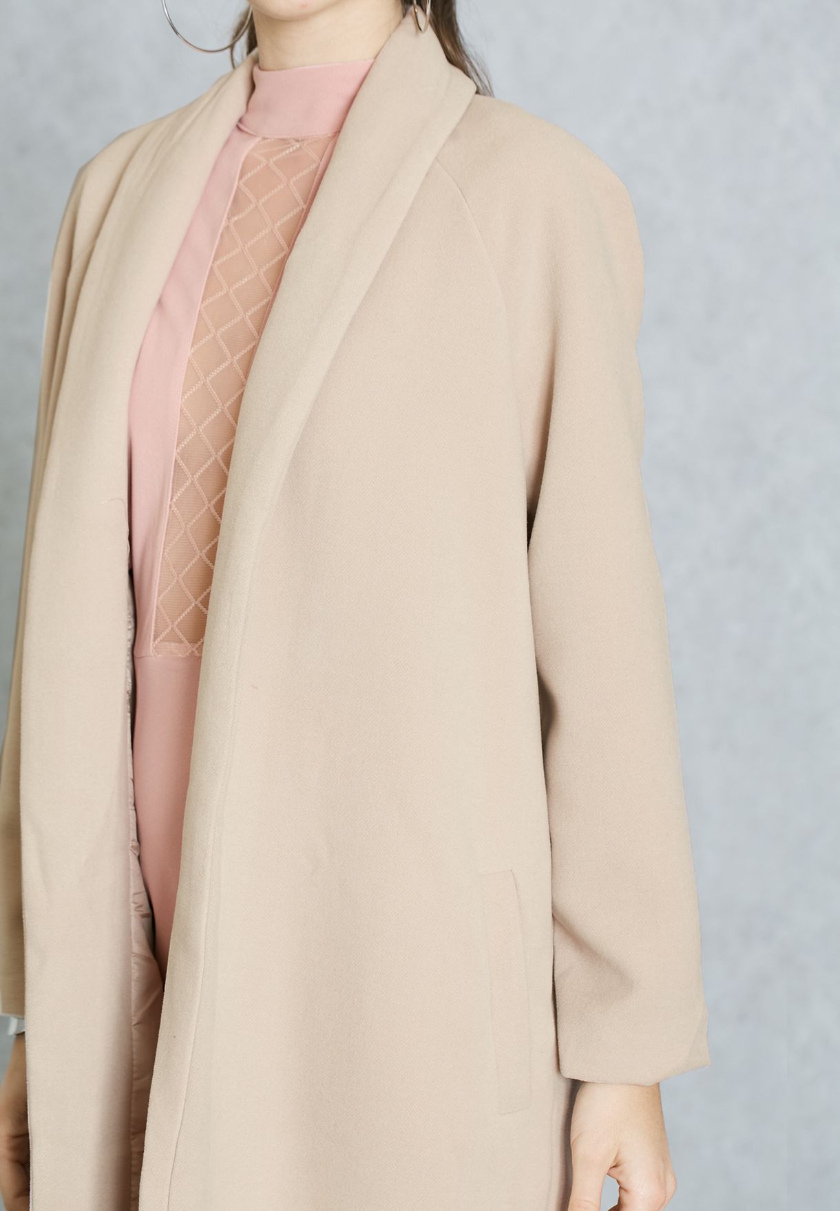 shawl longline coat