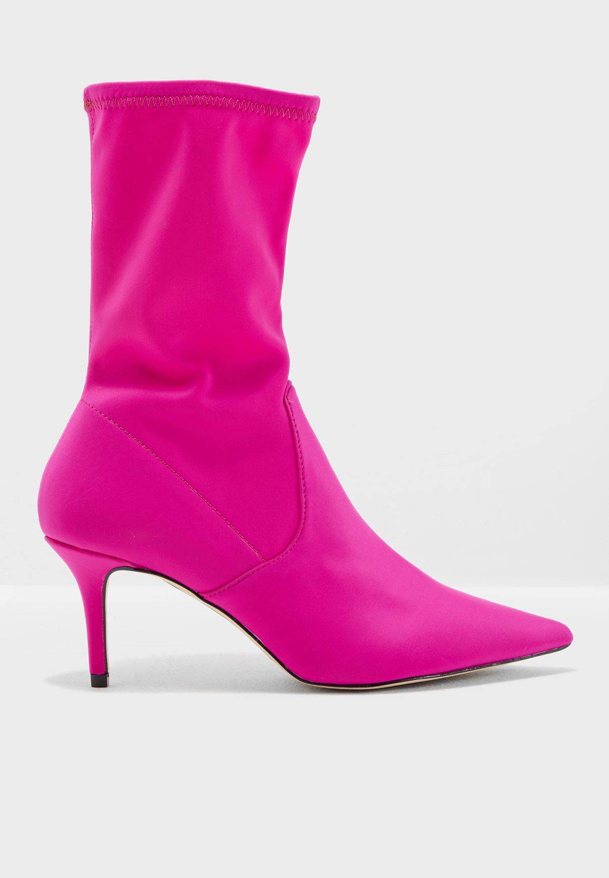 Miss Selfridge pink Desire Sock Boot 