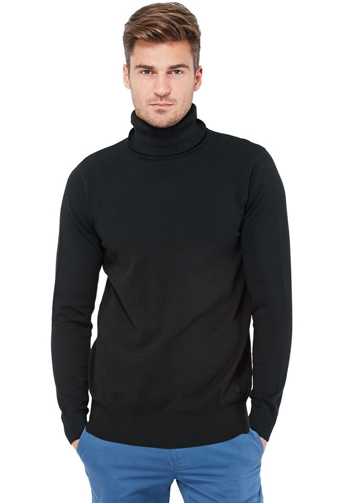 black roll neck men