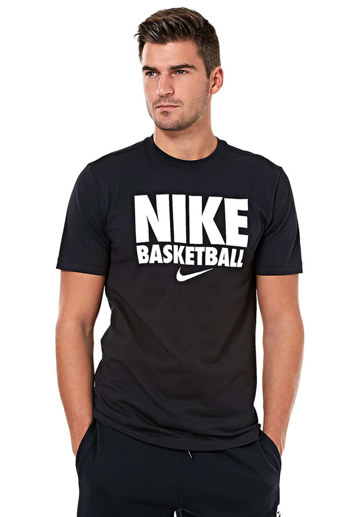 black basketball t shirt