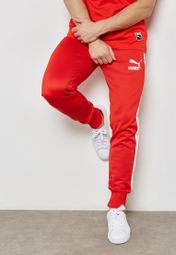 puma archive t7 track pants red