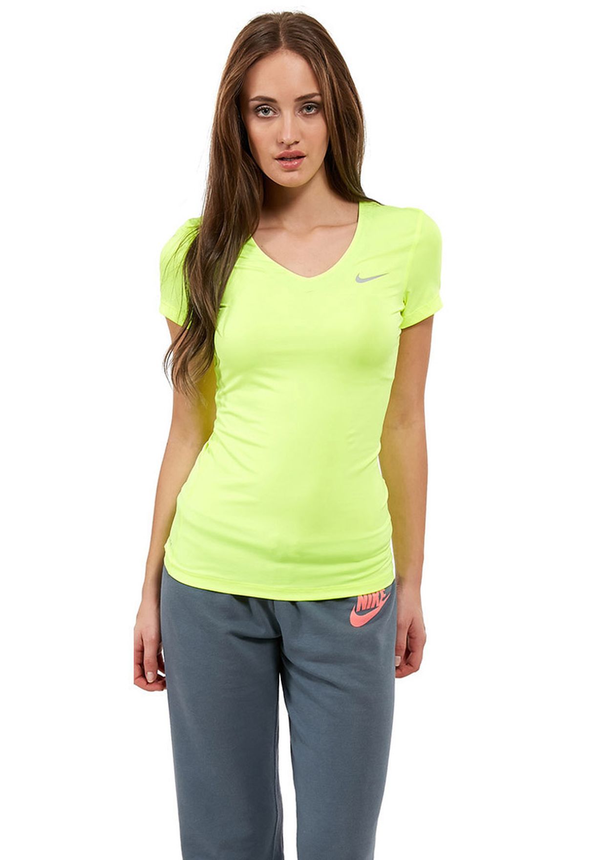 neon nike shirt women's