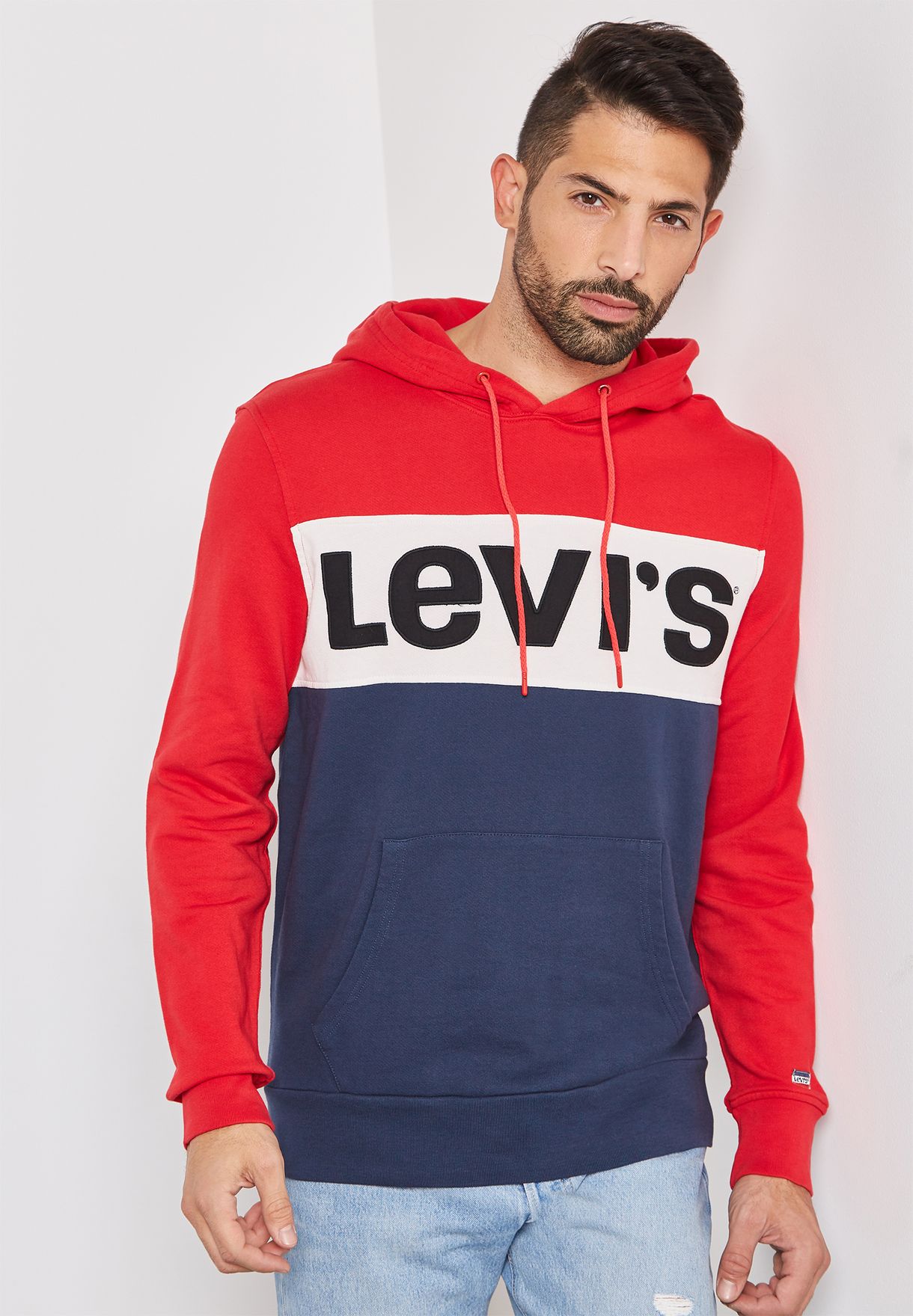 levis color block hoodie