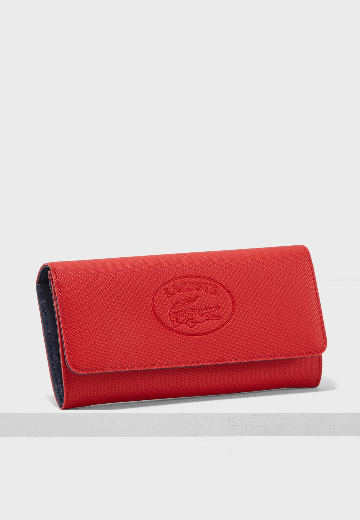lacoste red purse