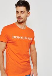 calvin klein jeans t shirt orange