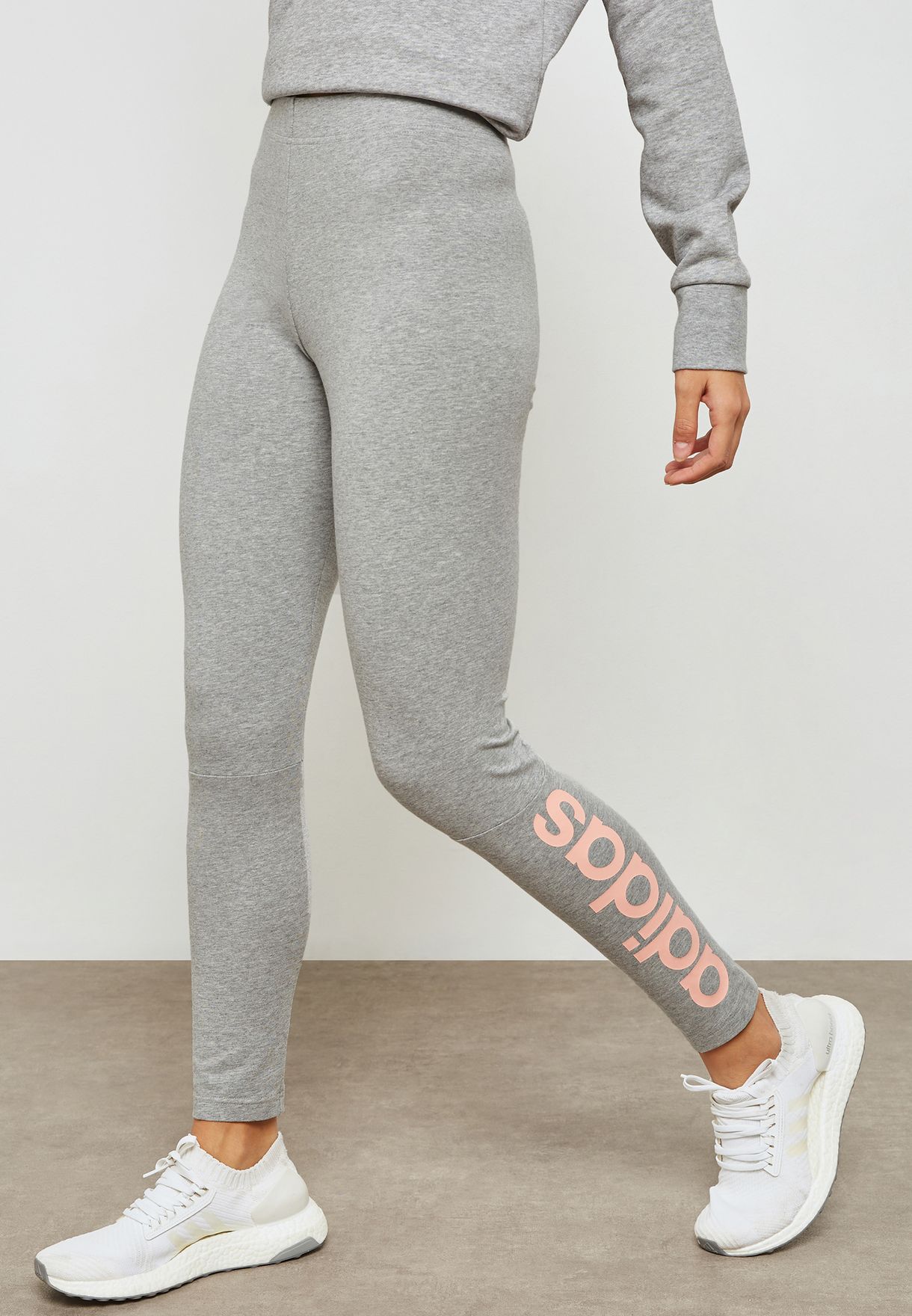 adidas linear leggings grey