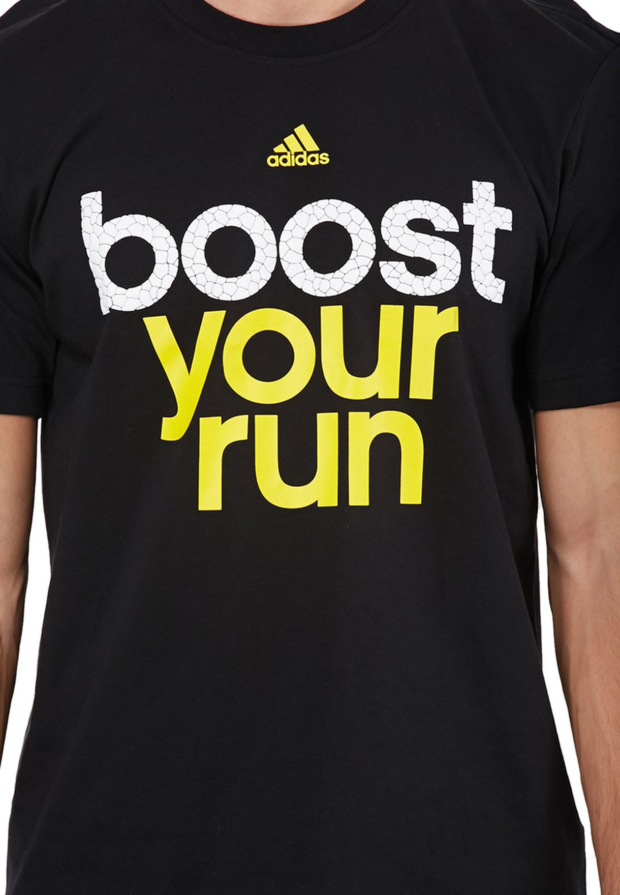 Buy adidas black Boost Your Run T-Shirt 