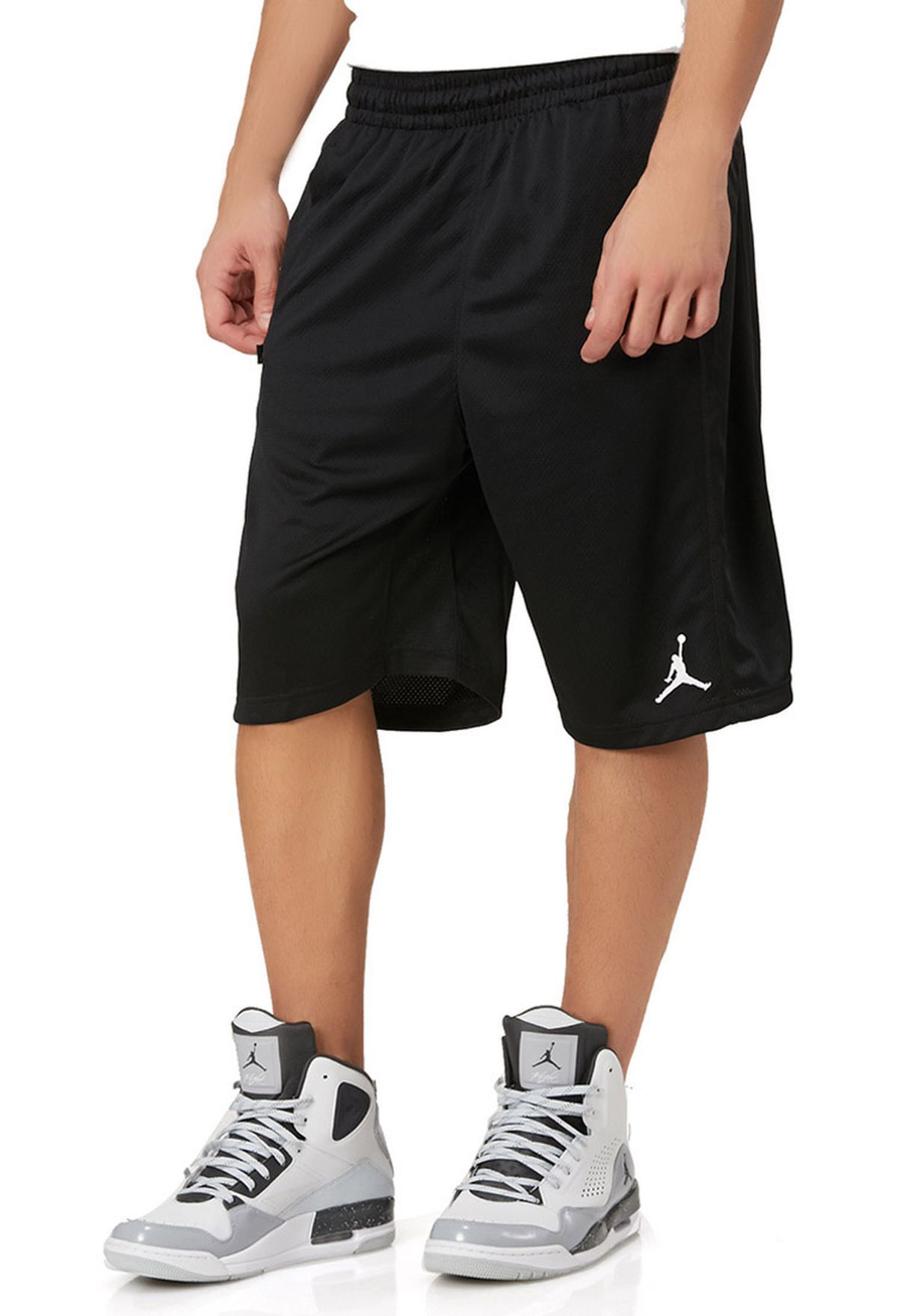 all black jordan shorts
