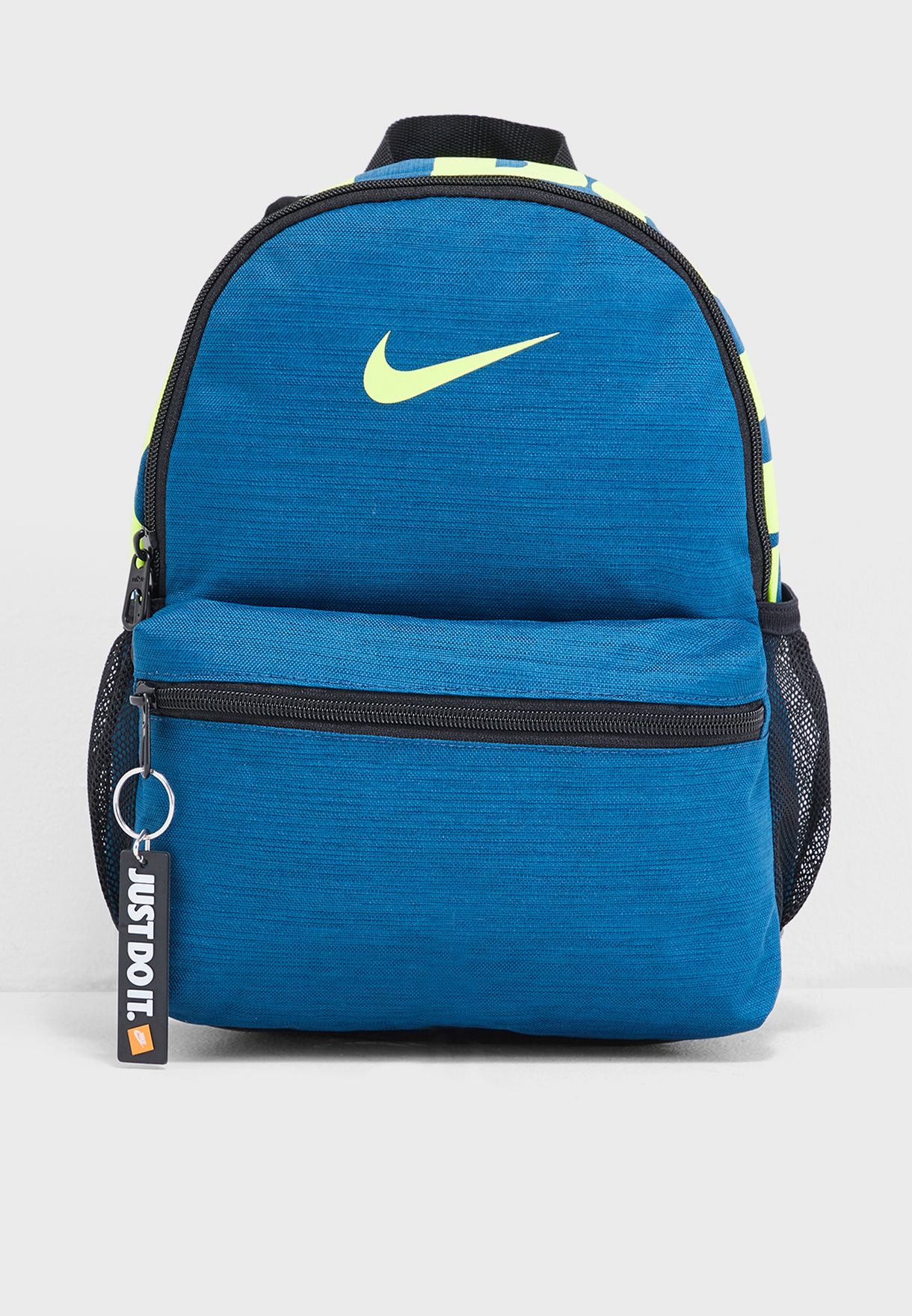 nike blue just do it logo mini backpack