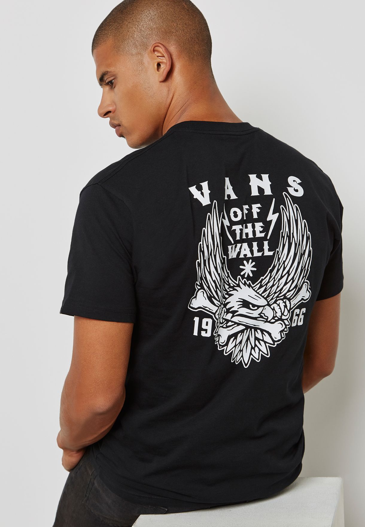 Buy Vans black Eagle Bones T-Shirt for 
