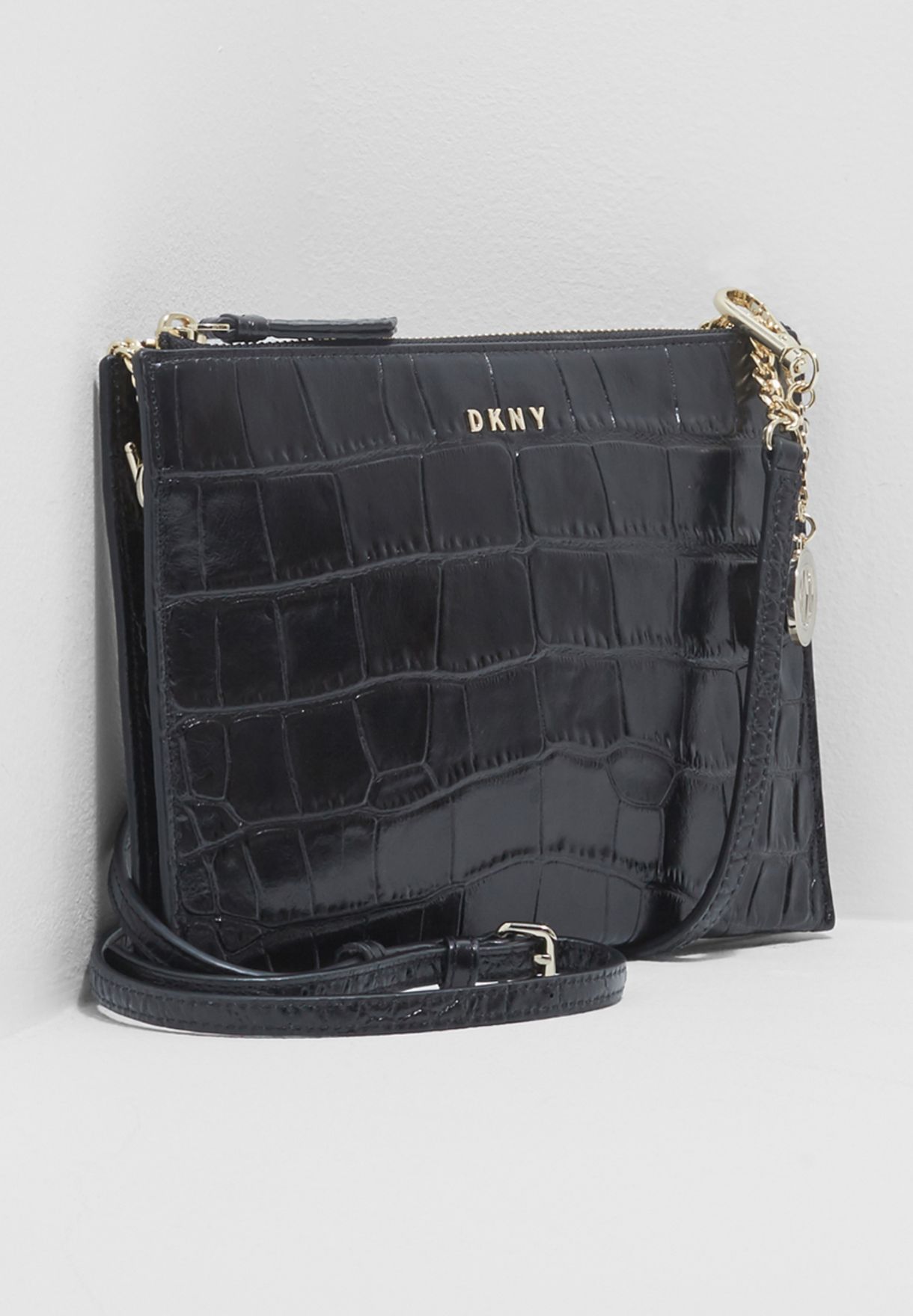 dkny flat top zip crossbody