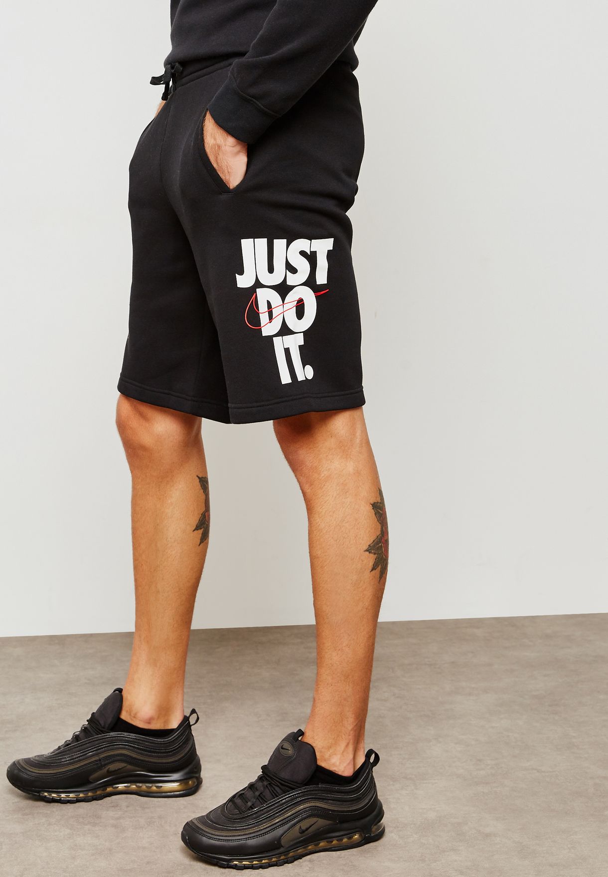 Buy Nike black Just Do It Shorts for Men in MENA, Worldwide