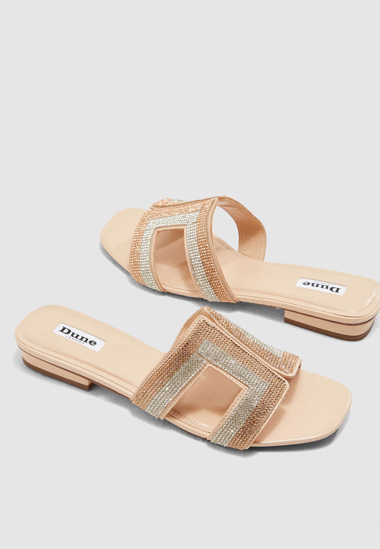 diamante flip flops dune