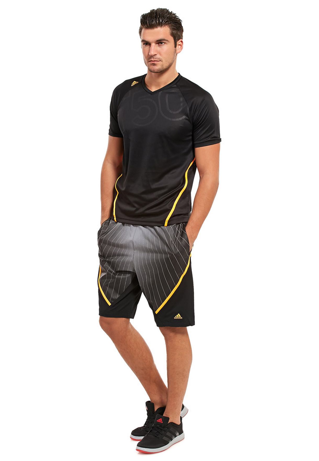 adidas black climalite shorts