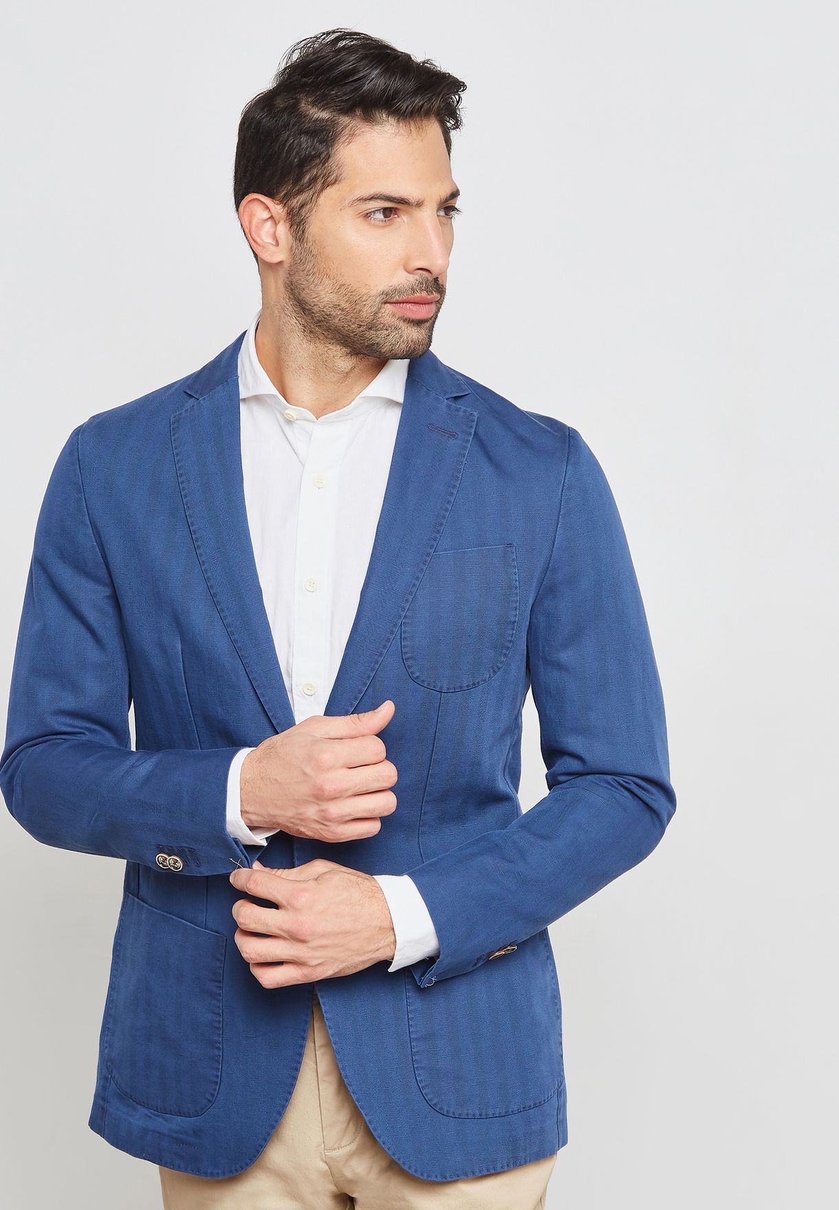 Buy Sacoor Brothers blue Classic Slim Fit Blazer for Men in Dubai, Abu ...