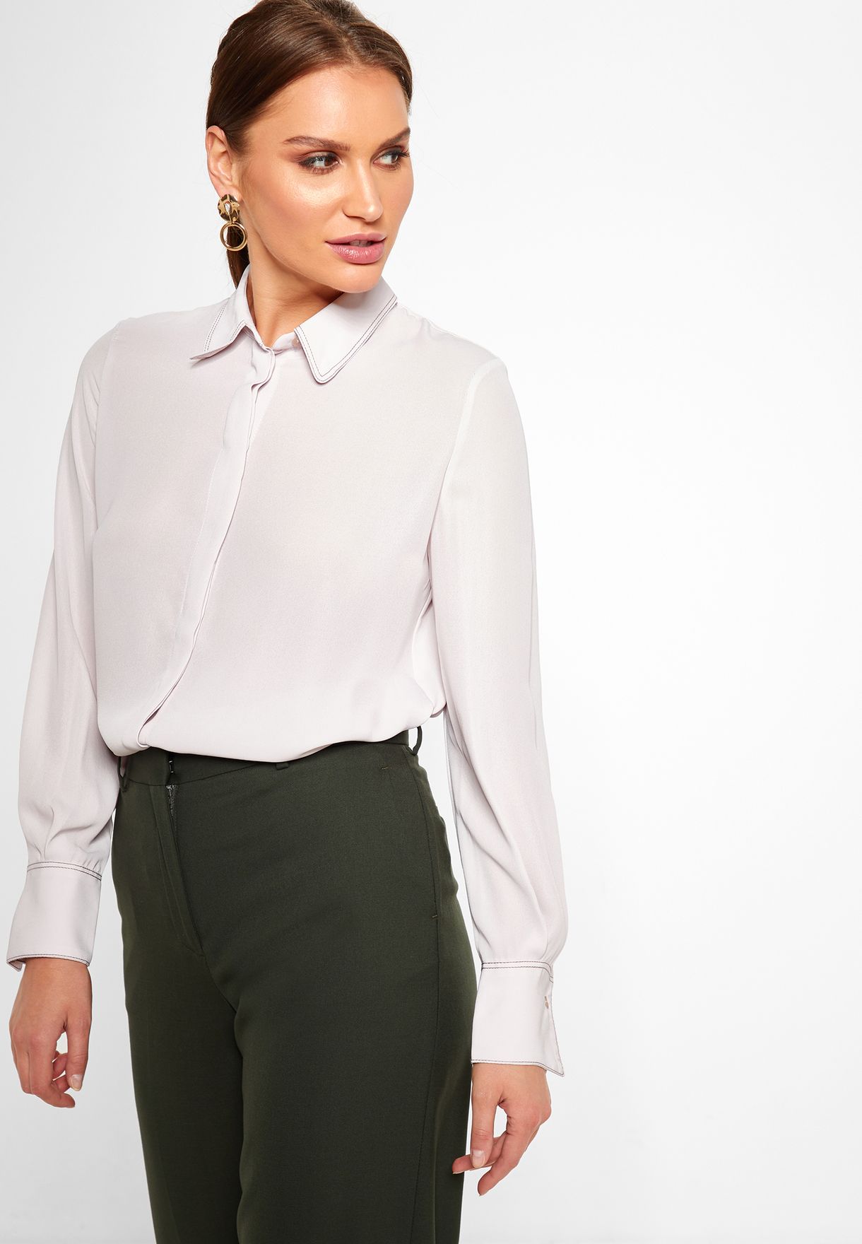 chiffon long sleeve shirt