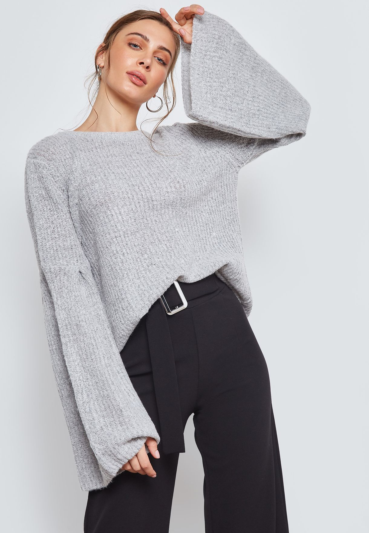 flare sleeve sweater