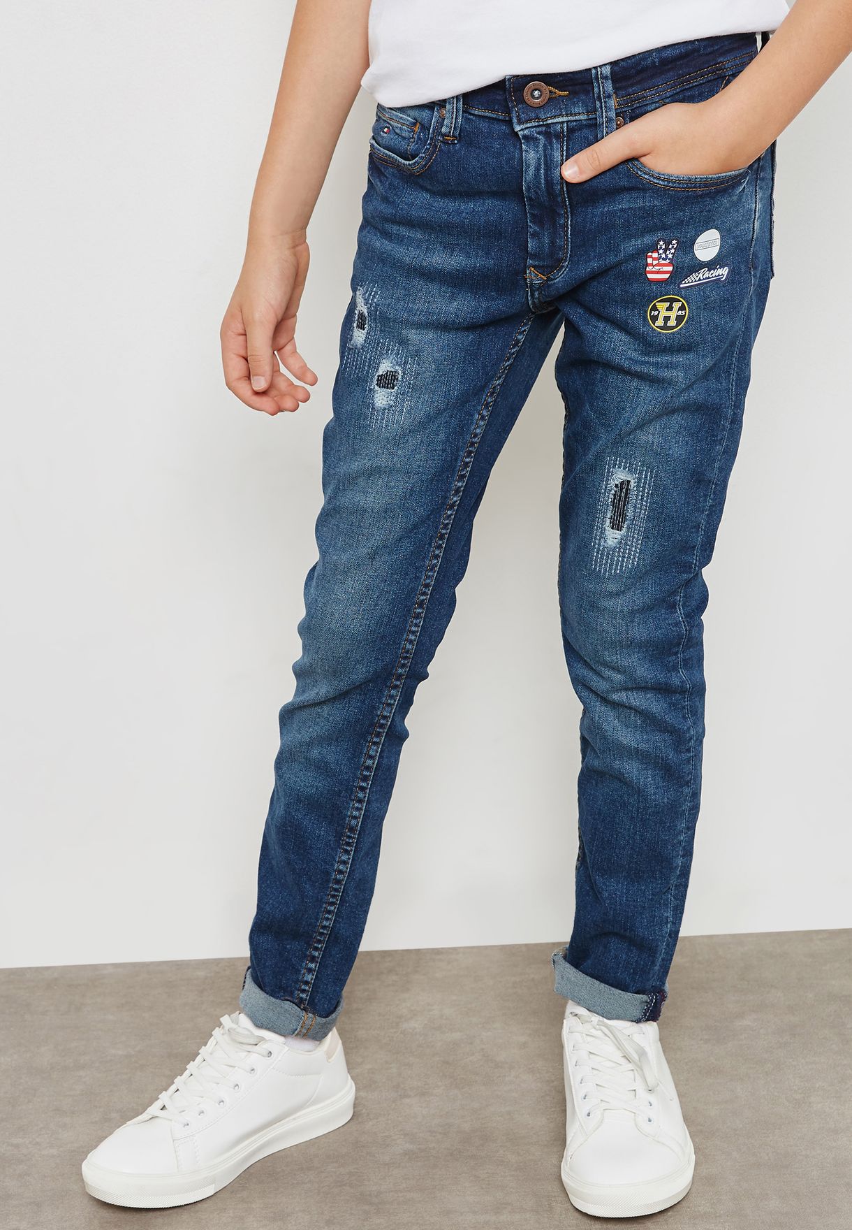 Tommy Hilfiger blue Teen Ripped Jeans 