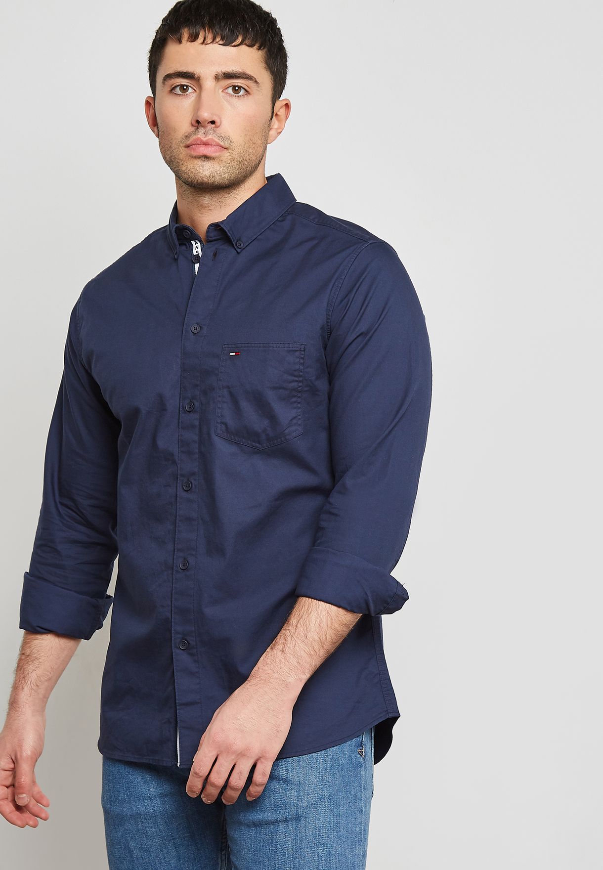 Buy Tommy Jeans blue Tape Detail Shirt 