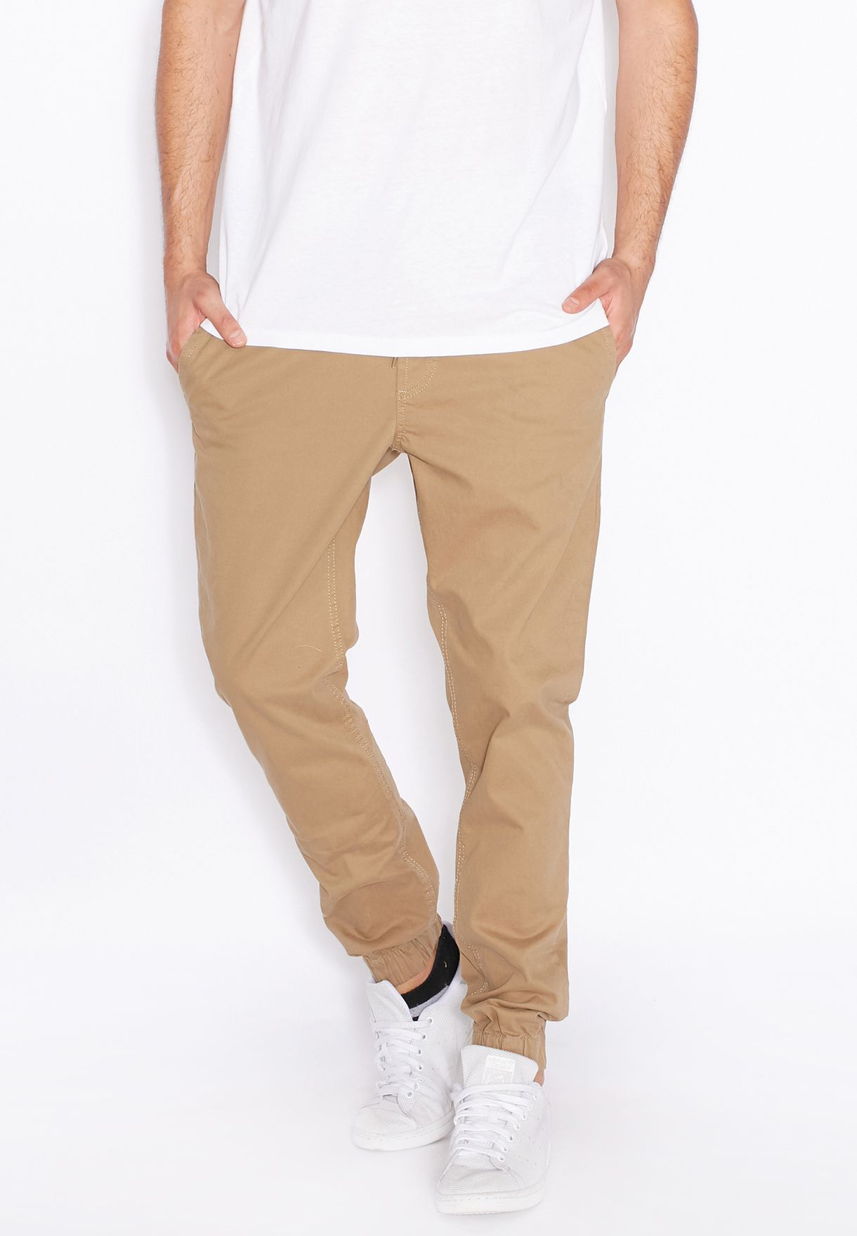 slim fit cuffed chinos