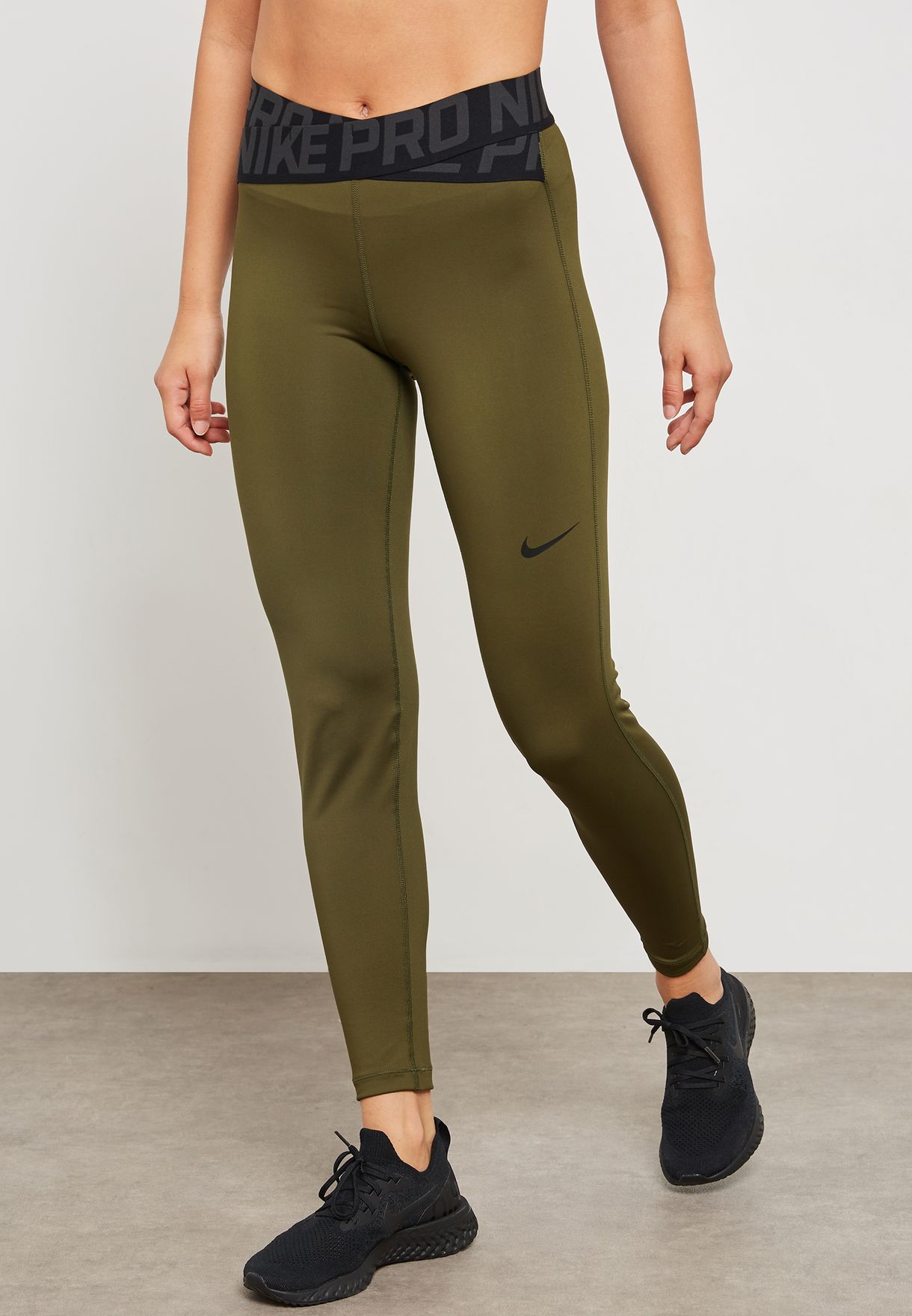 nike pro green leggings 