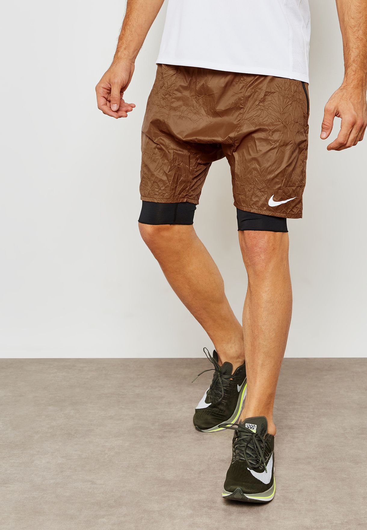 Nike brown Flex Stride Elevate Shorts 
