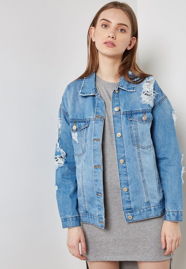 forever 21 ribbed denim jacket