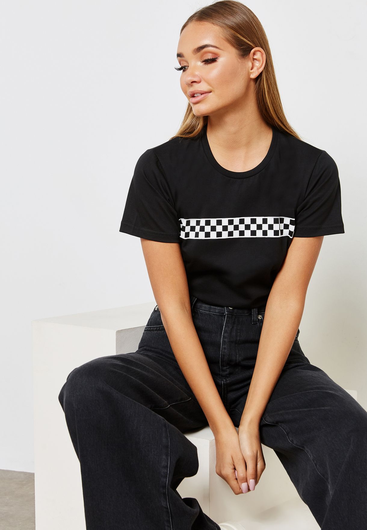 checkerboard t shirt womens