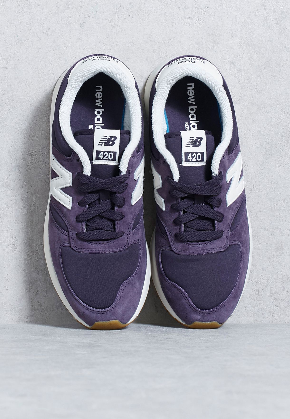 new balance purple 420 rev lite trainers